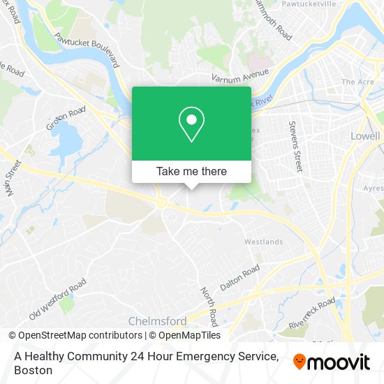 A Healthy Community 24 Hour Emergency Service map