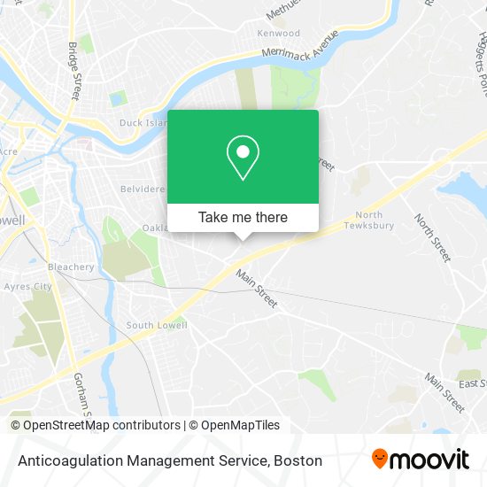Mapa de Anticoagulation Management Service