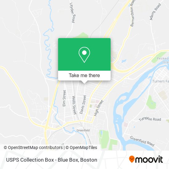 USPS Collection Box - Blue Box map