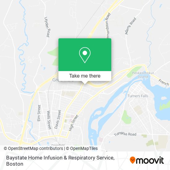 Mapa de Baystate Home Infusion & Respiratory Service