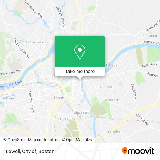 Lowell, City of map