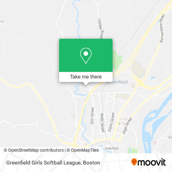 Greenfield Girls Softball League map