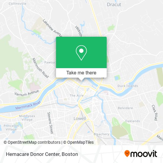 Hemacare Donor Center map