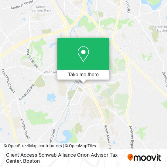 Mapa de Client Access Schwab Alliance Orion Advisor Tax Center