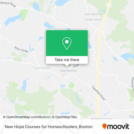 Mapa de New Hope Courses for Homeschoolers