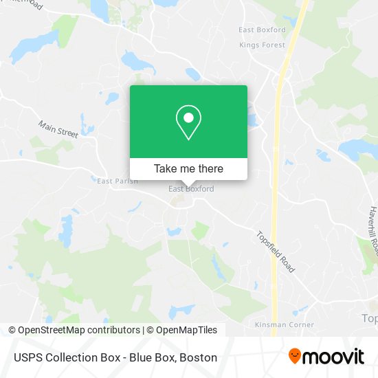 USPS Collection Box - Blue Box map
