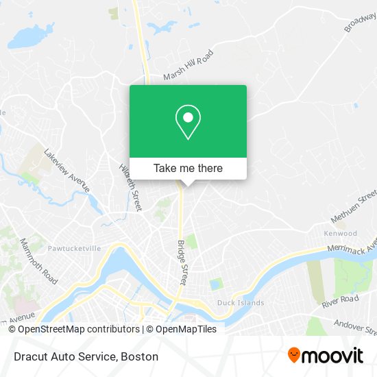 Mapa de Dracut Auto Service