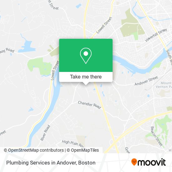 Plumbing Services in Andover map