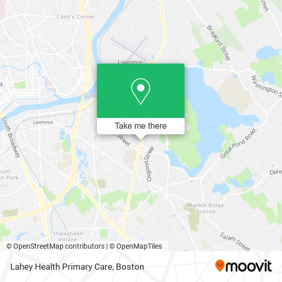 Lahey Health Primary Care map