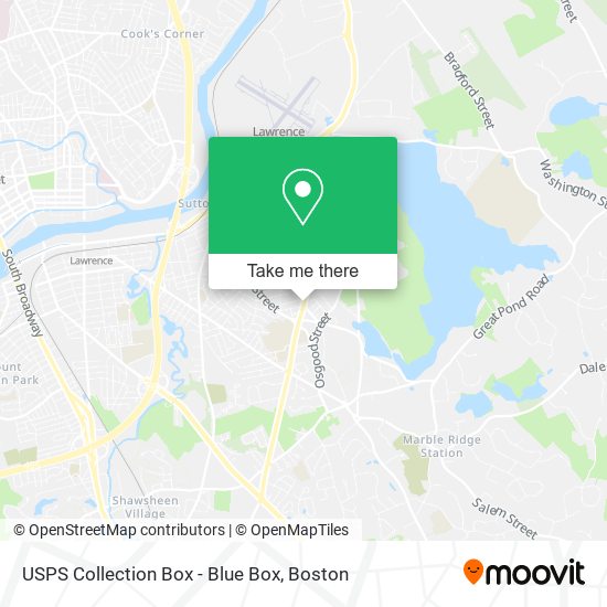 USPS Collection Box - Blue Box map