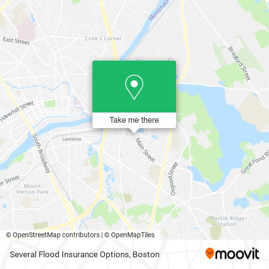 Mapa de Several Flood Insurance Options
