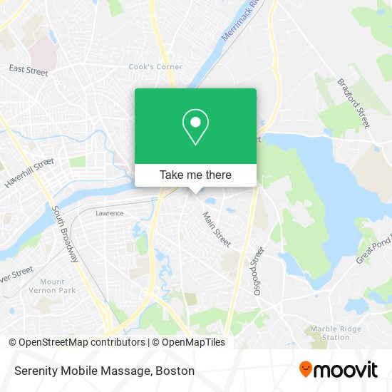 Serenity Mobile Massage map