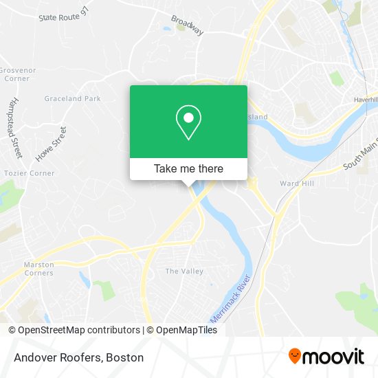 Andover Roofers map