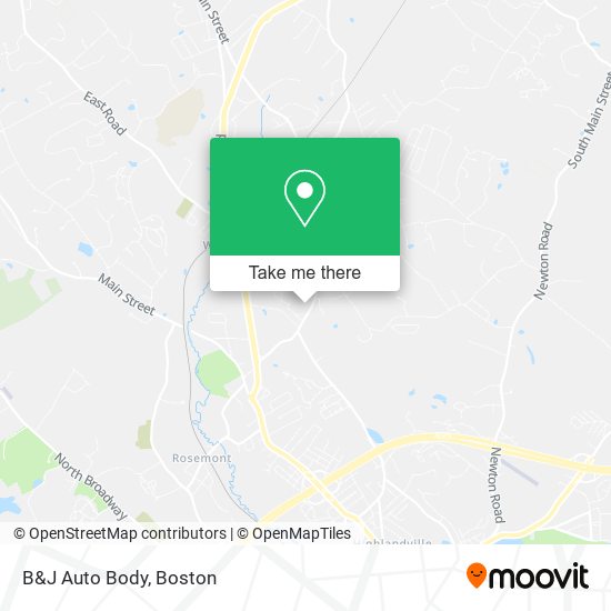 B&J Auto Body map