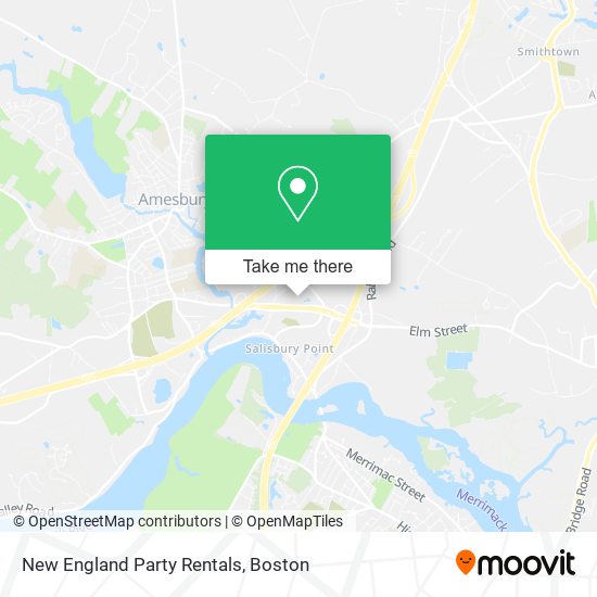 New England Party Rentals map