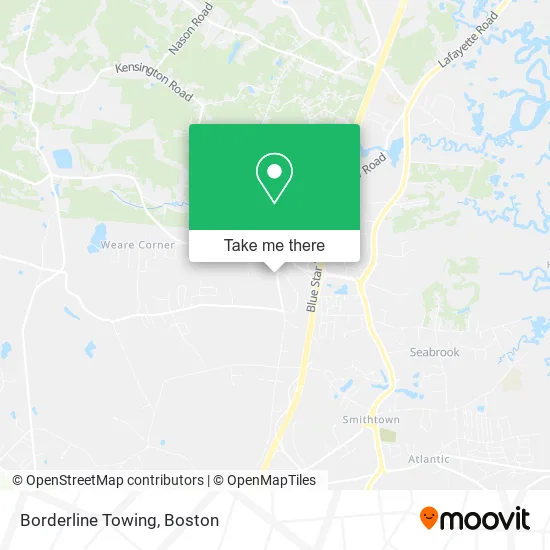 Borderline Towing map