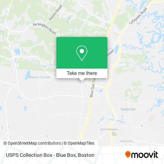 USPS Collection Box - Blue Box map