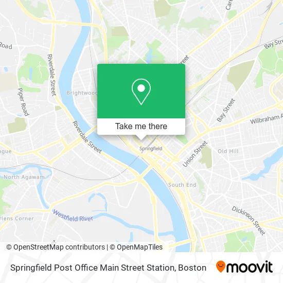 Mapa de Springfield Post Office Main Street Station