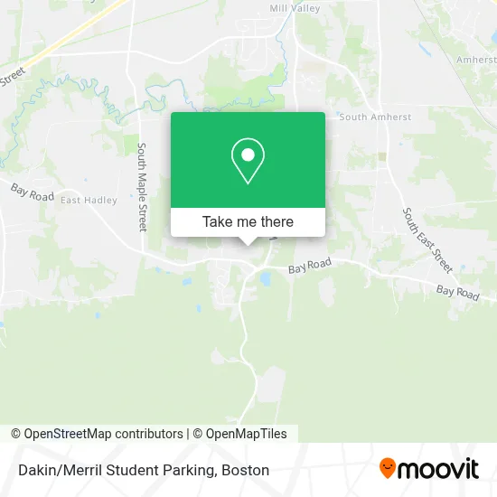Dakin/Merril Student Parking map