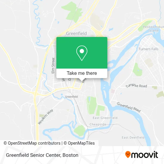 Greenfield Senior Center map