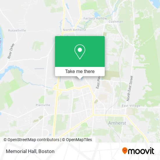 Memorial Hall map