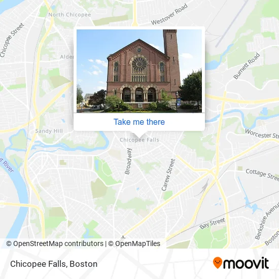 Chicopee Falls map