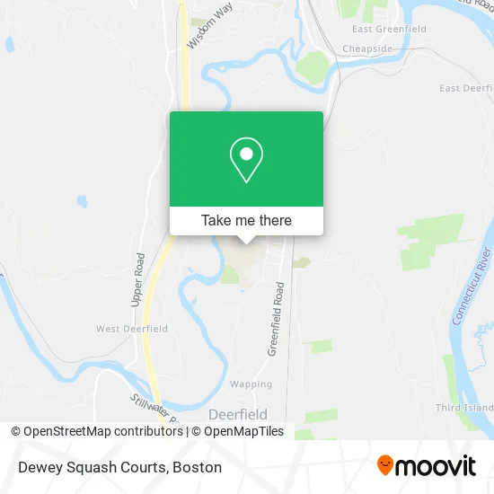 Dewey Squash Courts map