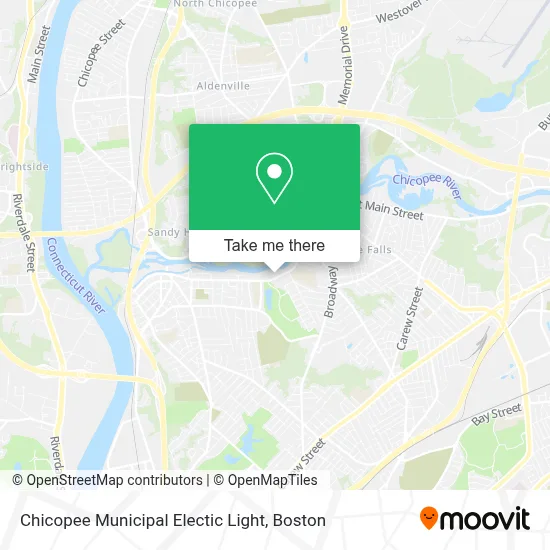 Chicopee Municipal Electic Light map