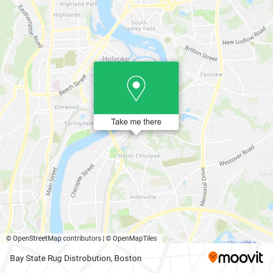 Mapa de Bay State Rug Distrobution