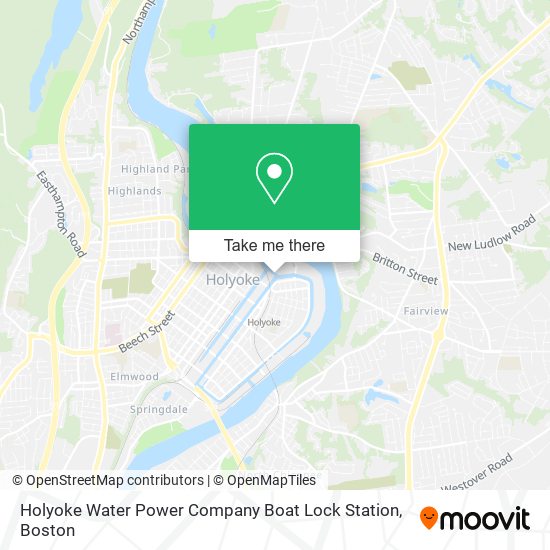 Holyoke Water Power Company Boat Lock Station map