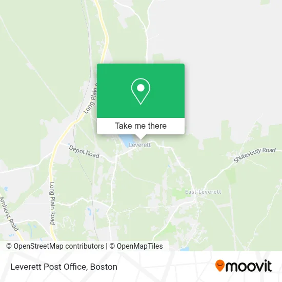 Leverett Post Office map