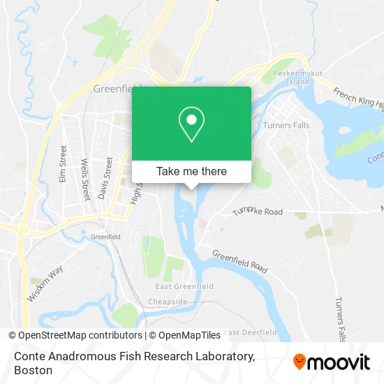 Conte Anadromous Fish Research Laboratory map