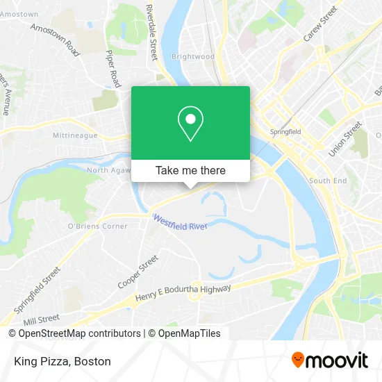King Pizza map