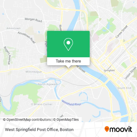West Springfield Post Office map