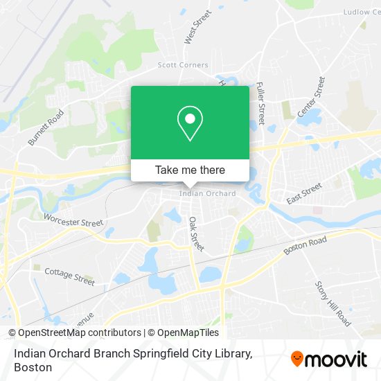 Mapa de Indian Orchard Branch Springfield City Library