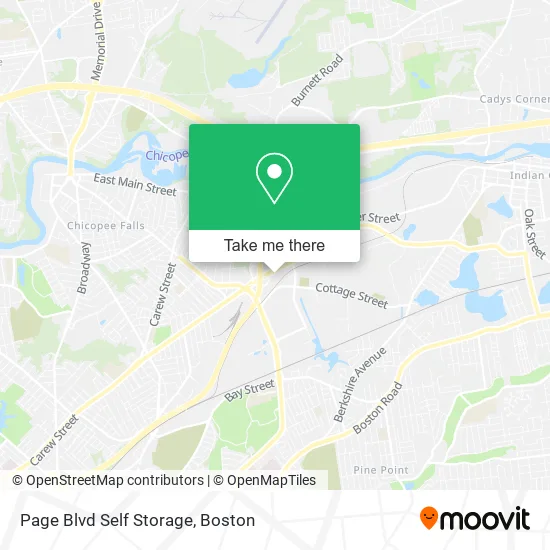 Page Blvd Self Storage map