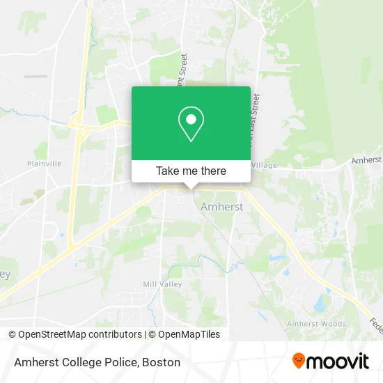 Amherst College Police map