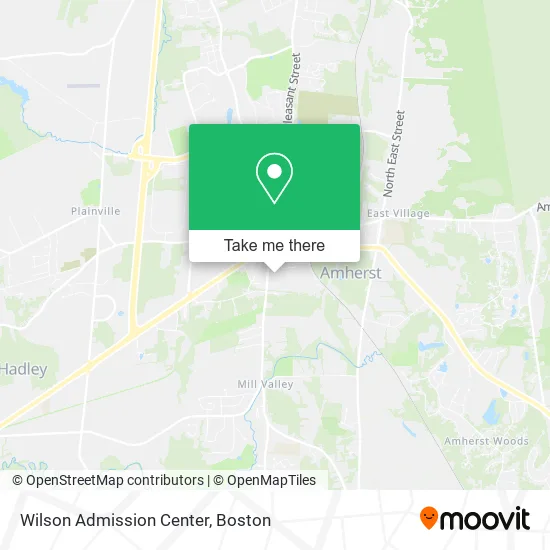 Wilson Admission Center map