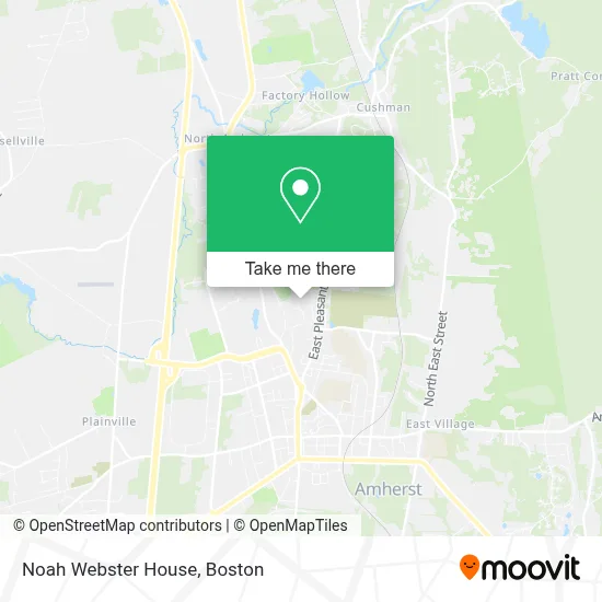 Noah Webster House map