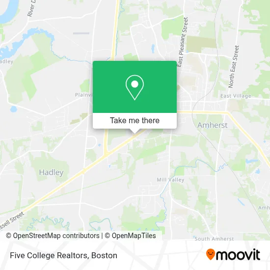 Five College Realtors map