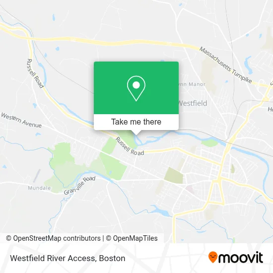 Westfield River Access map