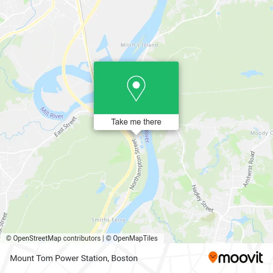 Mount Tom Power Station map