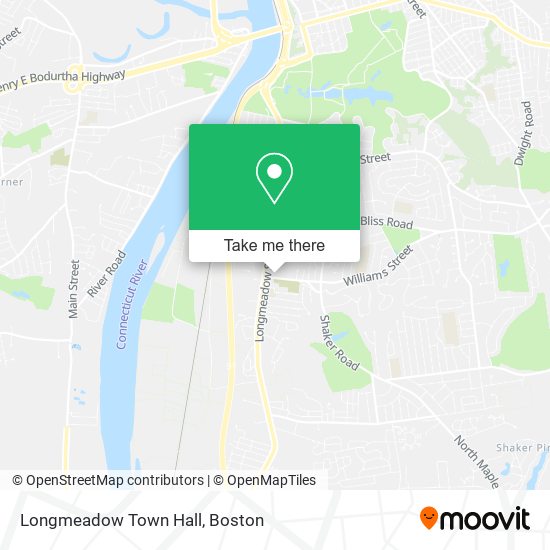 Mapa de Longmeadow Town Hall