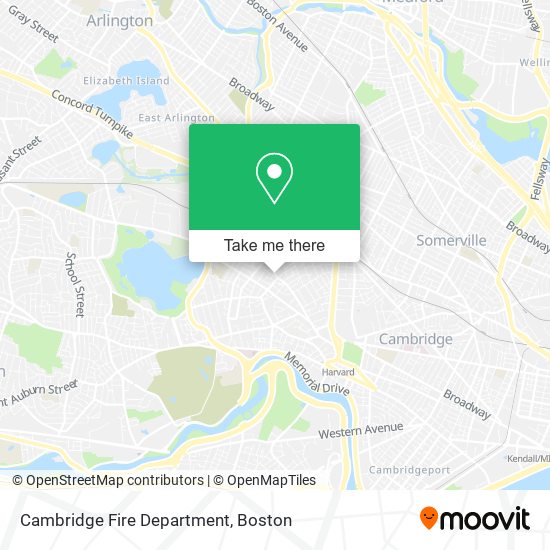 Mapa de Cambridge Fire Department