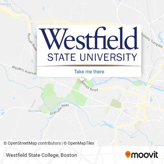 Westfield State College map
