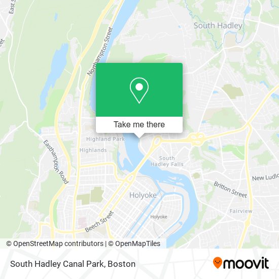 Mapa de South Hadley Canal Park