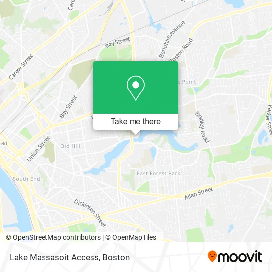 Lake Massasoit Access map