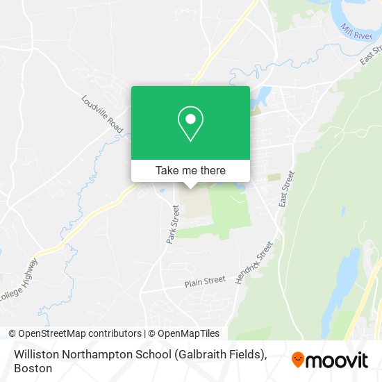 Williston Northampton School (Galbraith Fields) map