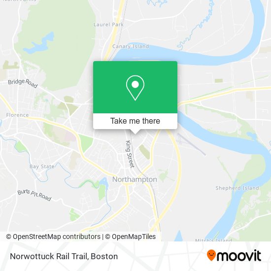 Norwottuck Rail Trail map