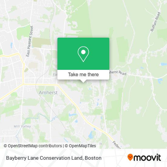 Bayberry Lane Conservation Land map